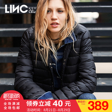 LINC/金羽杰秋装新款时尚立领箱型轻薄羽绒服女短款韩版外套潮图片