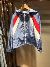 拉夏贝尔2018秋季新款韩版时尚户外运动连帽夹克衫上衣女70011186图片