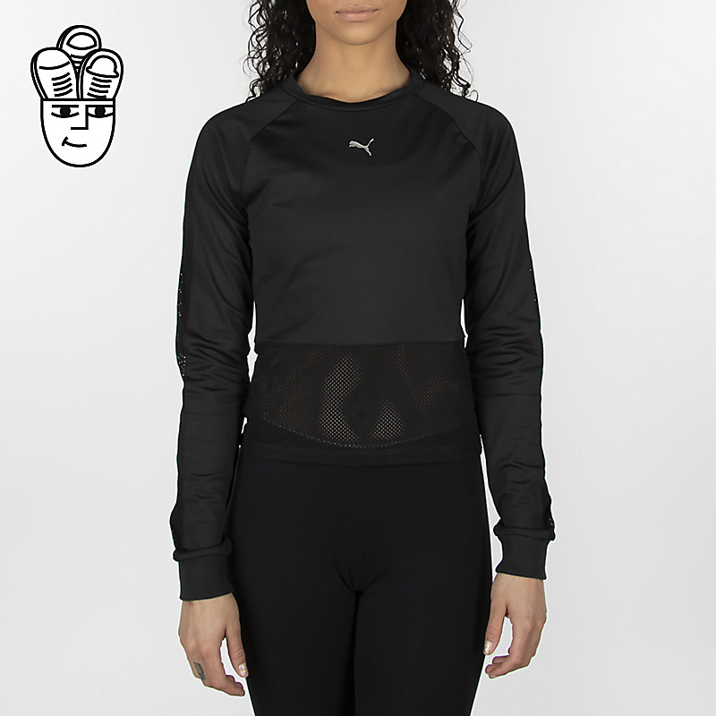 Puma En Pointe Tight Shirt Women's Long sleeved Puma T-shirt Sports casual pullover