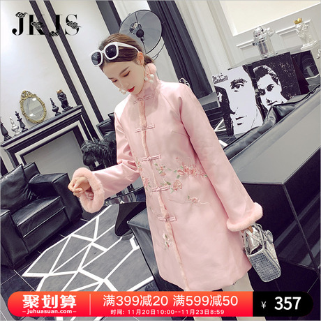 汉服冬装女冬季旗袍大衣中式女装改良唐装加厚保暖复古中国风外套商品大图