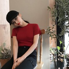 T恤 简简单单 ins博主同款 一个百搭短袖 韩国chic 素色系实用好穿