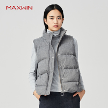 MAXWIN马威女士秋冬棉背心外套立领保暖棉衣百搭修身韩版女装上衣图片