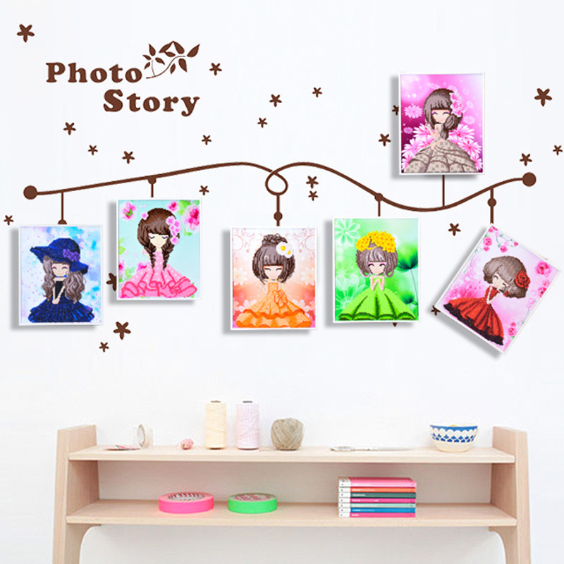 儿童创意益智diy卡通手工制作钻石粘贴画卧室