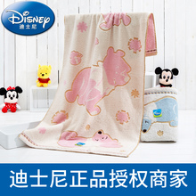 迪士尼Disney纯棉毛巾洗脸家用全棉儿童男女学生吸水软卡通维尼熊