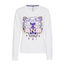 KENZO/高田贤三秋冬新款白色薄绒虎头刺绣套头卫衣女4XA 2SW705图片