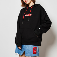 唐狮卫衣女长袖酷韩版潮宽松黑色卫衣女连帽秋冬松松垮垮卫衣女图片