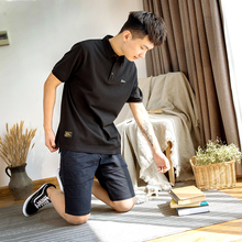 ins夏 男士 男潮流短袖 短袖 翻领t恤原宿保罗衫 唐狮港风潮牌polo衫