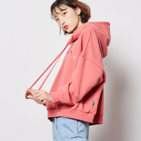 唐狮新款女长袖薄宽松韩版潮连帽卫衣女春秋学生红色慵懒风卫衣女商品大图