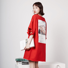 唐狮连衣裙女夏2018新款T恤裙子9.22图片