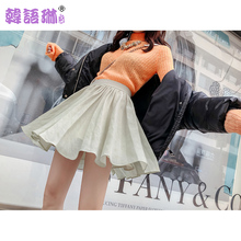 韩语琳秋冬裙子2018新款女装韩版高腰显瘦半身裙修身短裙A字裙女图片