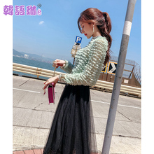 韩语琳秋装小衫2018新款女装韩版气质修身圆领长袖T恤打底女上衣图片