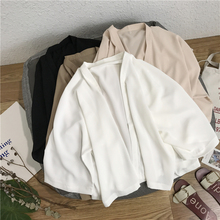 麻纱防晒衫 开衫 和服式夏季薄款 外套女 百搭纯色短款 小披肩