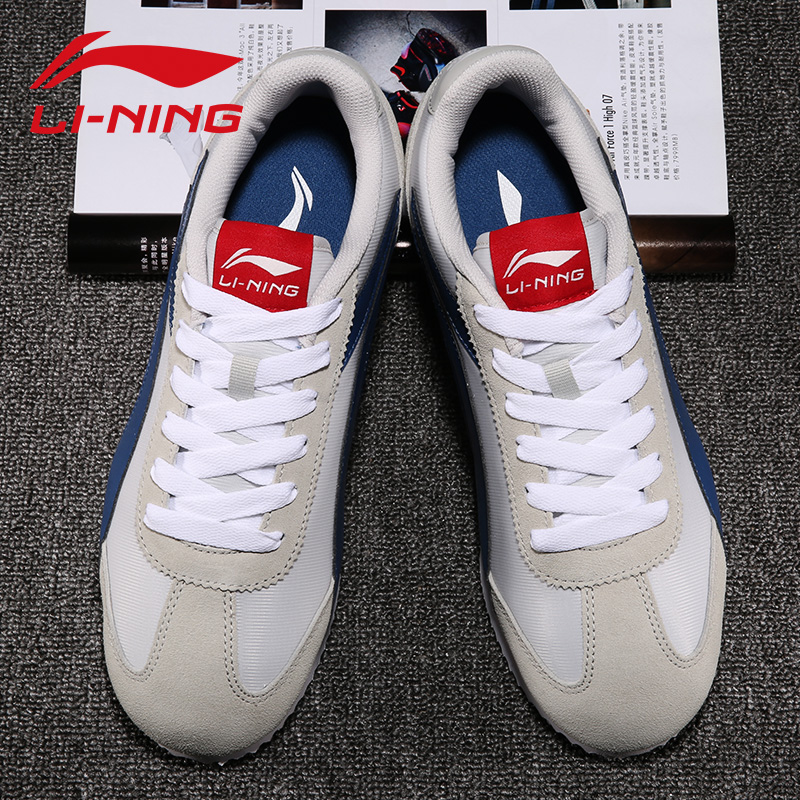 Li Ning Men's Shoes Forrest Gump Shoes 2019 New Winter Board Shoes Casual Shoes Running Shoes Korean Version Fashion Autumn and Winter Sports Shoes