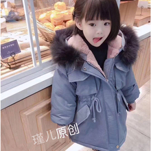 女童棉衣2018新款 中长款 韩版 童装 儿童加绒厚棉服宝宝棉袄冬季外套