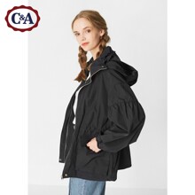 C＆A女装抽绳收腰工装外套 秋季宽松休闲连帽夹克CA200208286-H0图片