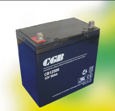 武汉CGB铅酸蓄电池CB12500 长光免维护蓄电池12V50AH太阳能 专用