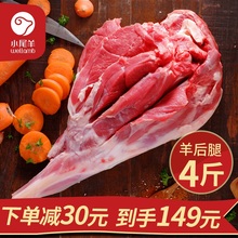 小尾羊 羊后腿4斤内蒙古羔羊肉新鲜清真牛羊肉烧烤食材烤羊腿包邮