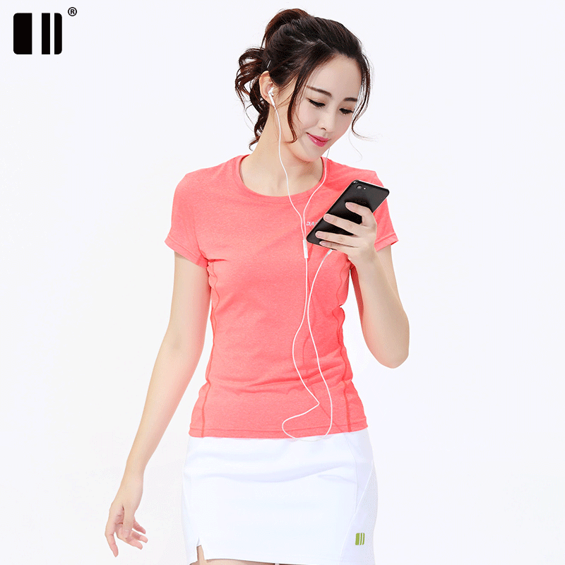 Single and double size summer women's sports T-shirt short sleeved quick drying running suit round neck top large loose fitting fitness suit