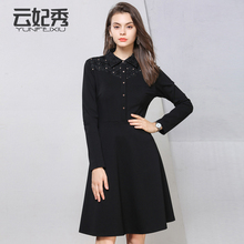胖子连衣裙女胖mm2018新款显瘦韩版胖妹妹减龄钉珠大码女装200斤图片