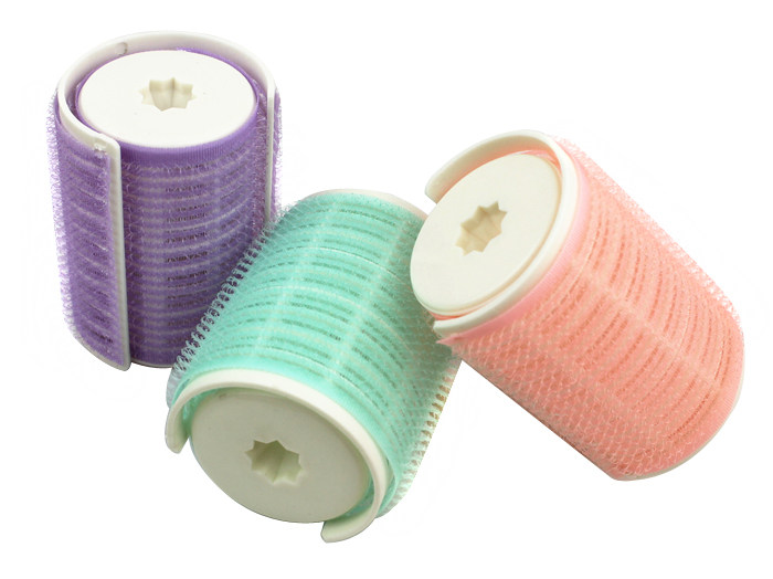 双层自粘式加大号子母发夹塑料卷发筒发卷梨花