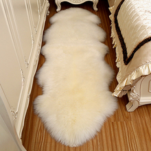 整张羊皮纯羊毛沙发垫椅子垫客厅卧室飘窗台床边欧式地毯床毯定做