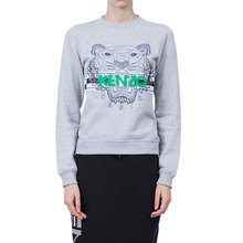 KENZO/高田贤三女士浅灰色棉质虎头刺绣套头衫F852SW8724XA图片