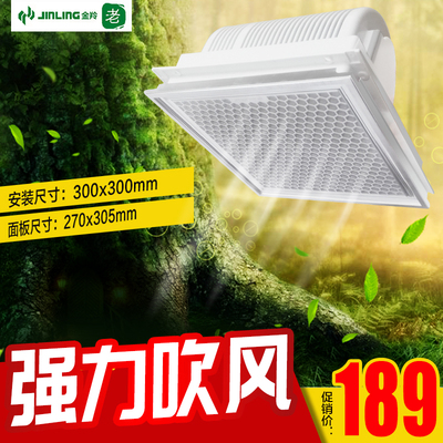 金羚凉霸厨房集成吊顶电风扇吹冷风的冷风扇厕所吸顶式浴室卫生间