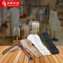 童装店复古实木衣架裤架家用防滑木质儿童衣服架木头童装衣服撑子