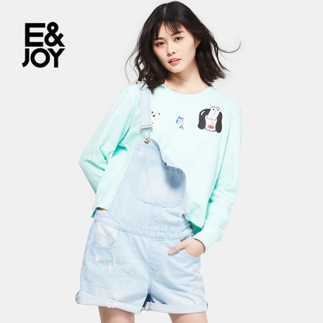 艾格E＆joy休闲时尚圆领印花贴图卫衣女M186商品大图