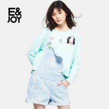 艾格E＆joy休闲时尚圆领印花贴图卫衣女M186图片