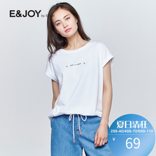 艾格E＆joy夏季款圆领休闲印花短袖T恤女S274图片