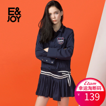艾格 E＆joy 秋学院风个性长袖连衣裙S017图片