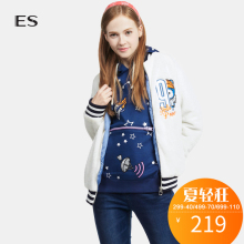 艾格 ES 新款冬款潮流时尚百搭率真个性绣花外套K223图片