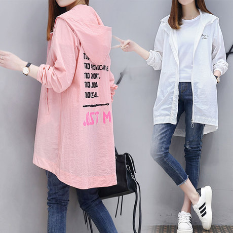 2018秋季新款中长款休闲风衣外套女装棒球服大衣女商品大图