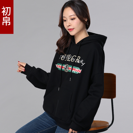 加肥加大码女装胖mm秋冬装2018新款韩版宽松加厚加绒卫衣女外套商品大图