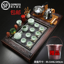 茶具套装家用一体式功夫紫砂陶瓷全自动四合一电磁炉茶道实木茶盘