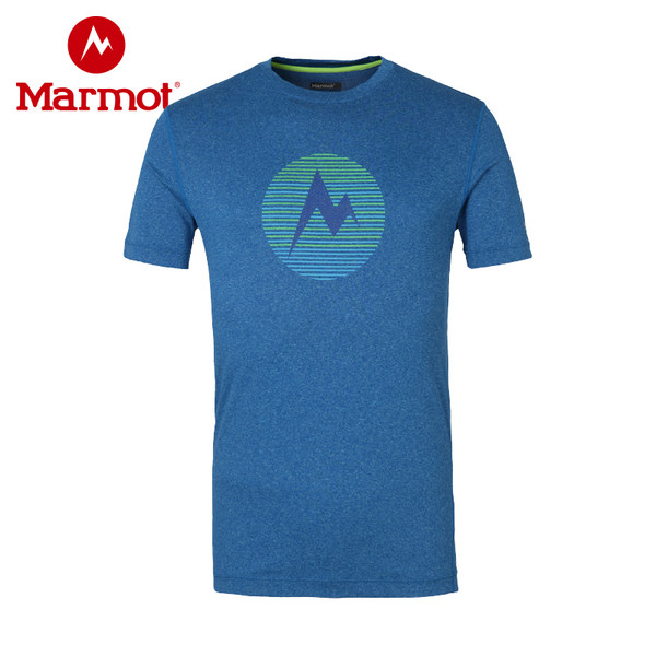 marmot/土拨鼠春夏新款轻薄透气排汗运动速干短袖男T恤F54880