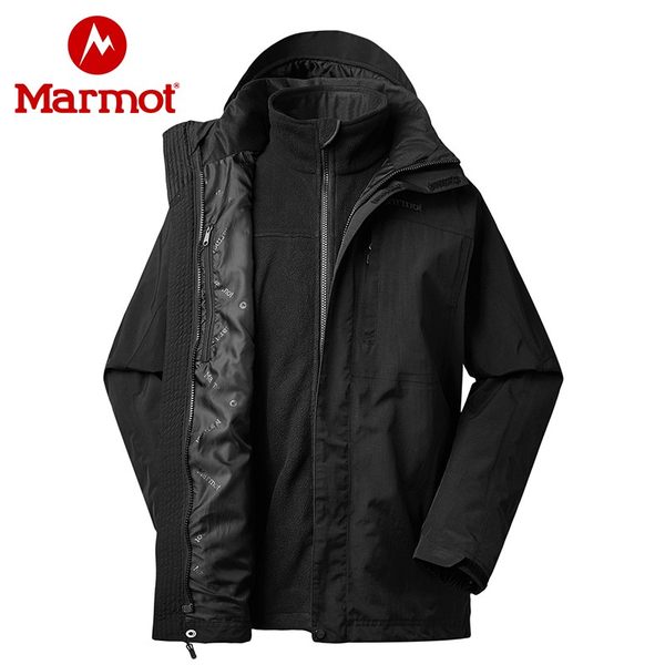 marmot/土拨鼠19秋冬户外男透气防风抓绒内胆三合一冲锋衣