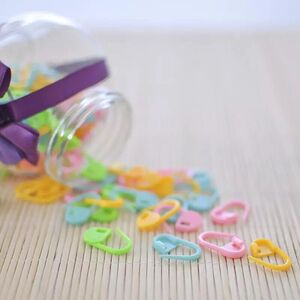 莹手工钩针编织diy专用彩色记号扣6个