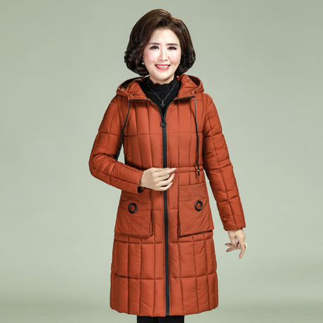 妈妈冬装外套女棉衣2018新款中老年羽绒棉服中长款冬季加厚棉袄潮商品大图