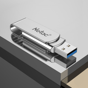 Netac/朗科U盘64gUSB3.0高速个性旋转金属创意64gu盘mac电脑车载u盘学生移动优盘