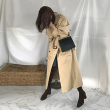 2019春秋新款韩版到脚踝超长款过膝waitmore风衣外套秋季流行女装