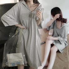 上衣2019新款 孕妇连衣裙春秋时尚 中长款 夏装 韩版 孕妇春装 夏天裙子