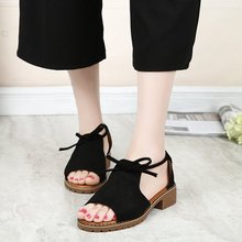 2018软底防滑 女孩韩版 女童凉鞋 中大童公主鞋 鱼嘴学生凉鞋 夏季新款