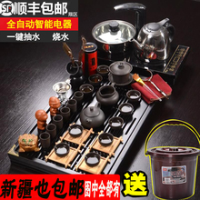 四合一家用守静枧陶套功夫紫砂陶瓷茶杯 茶道全自动抽水茶具套装