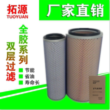 K2040空气滤芯适用重汽王牌757B南骏上柴挖掘机福田收割机滤清器
