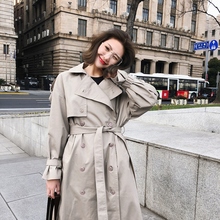 2018春秋lulu长款风衣新款气质韩版宽松休闲百搭burberry港风外套