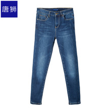 唐狮旗舰店2018冬装新款牛仔裤女复合修身韩版牛仔吊磨长裤潮图片