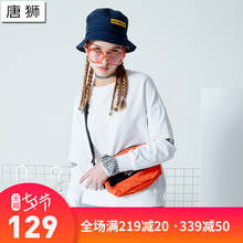 唐狮2018新款卫衣 女款纯色假两件圆领套头卫衣韩版时尚长袖上衣图片
