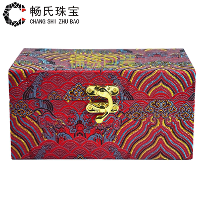 畅氏珠宝木质复古带锁锦盒 玉器瓷器古玩藏品礼品盒定制定做现货